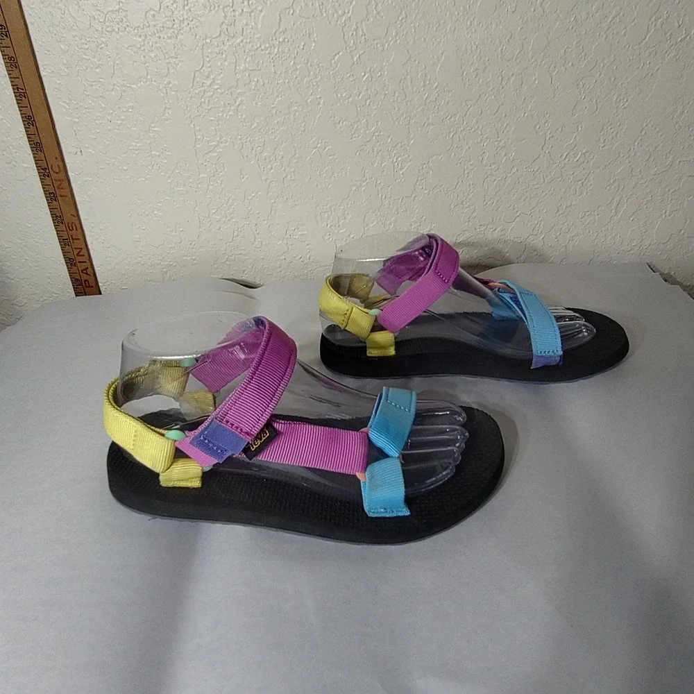 Teva Kids Original Universal Multi Color Block Sport Sandals Size 7 1003987K